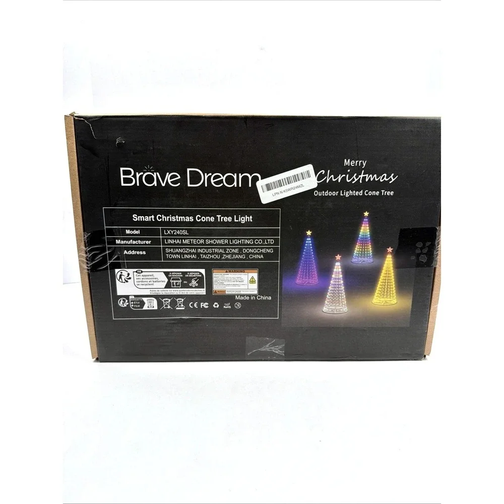 Brave Dream LXY240SL Smart Christmas Cone Tree‎ Light 8FT Outdoor LED Remote